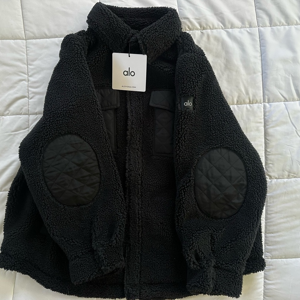 ALO Yoga Black Sherpa Edge Jacket